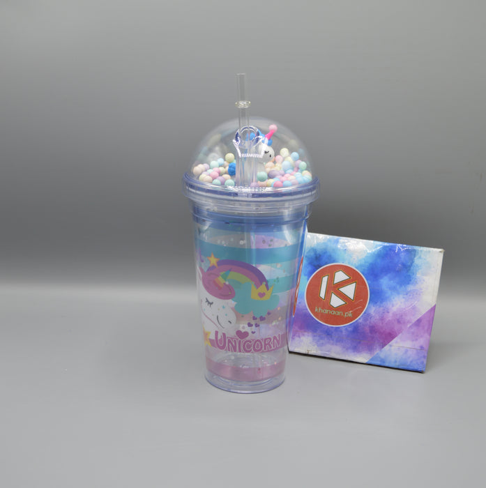 Unicorn Sipper Water Bottle With Straw