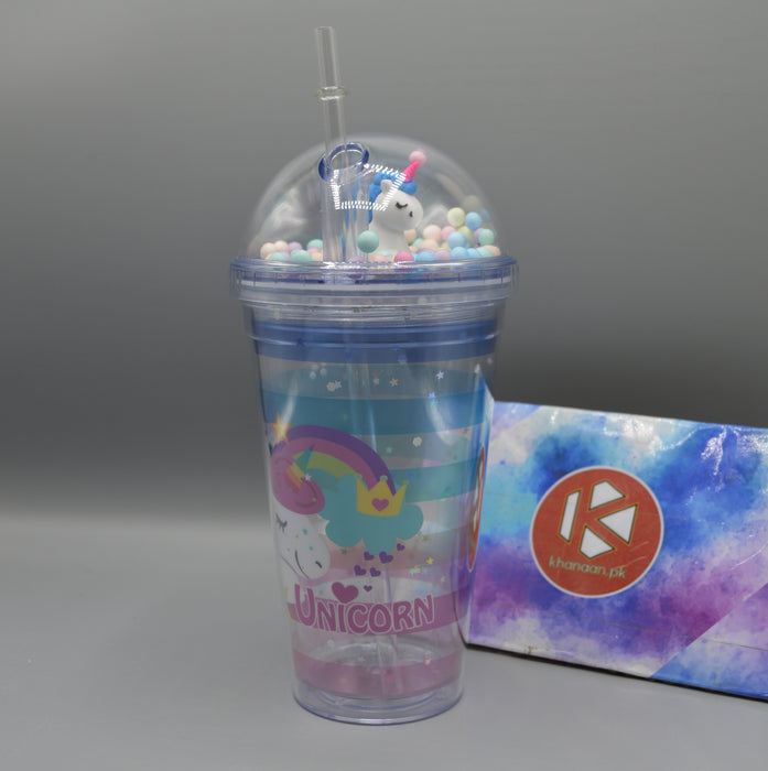 Unicorn Sipper Water Bottle With Straw