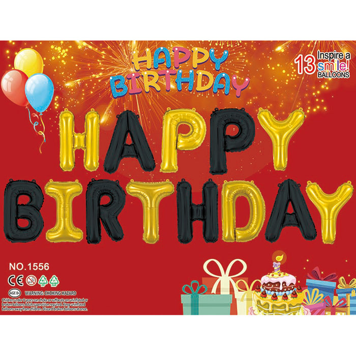 16 Inch Happy Birthday Number Foil Balloons Figures