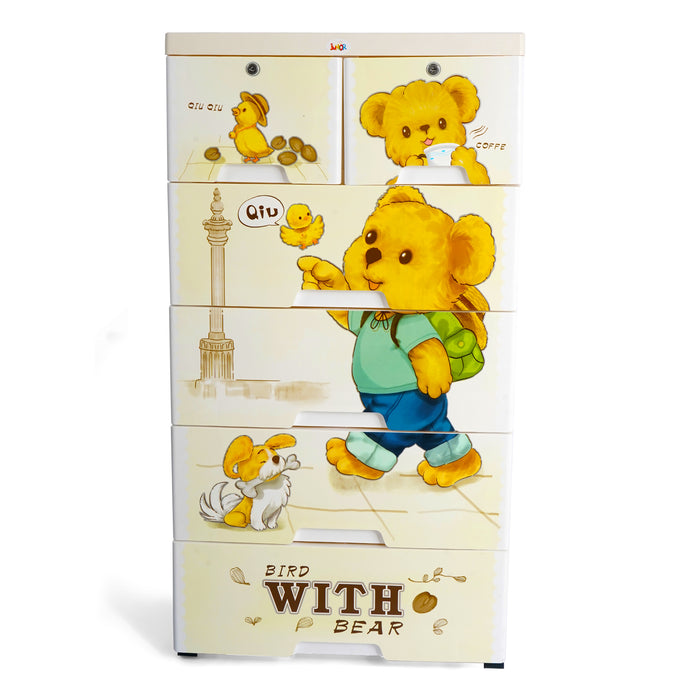 Junior Bear Theme Plastic Drawer