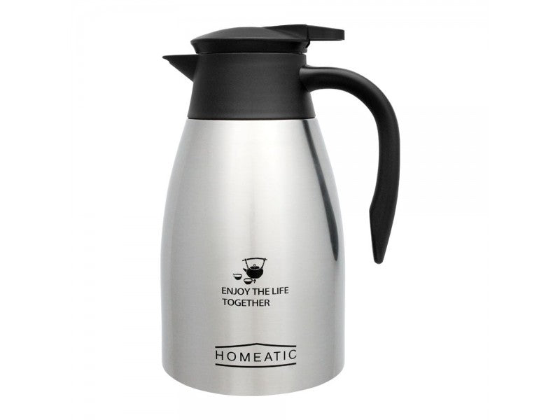 HOMEATIC STEEL THERMOS 1.5 LITRES BROWN + SILVER HKD-955
