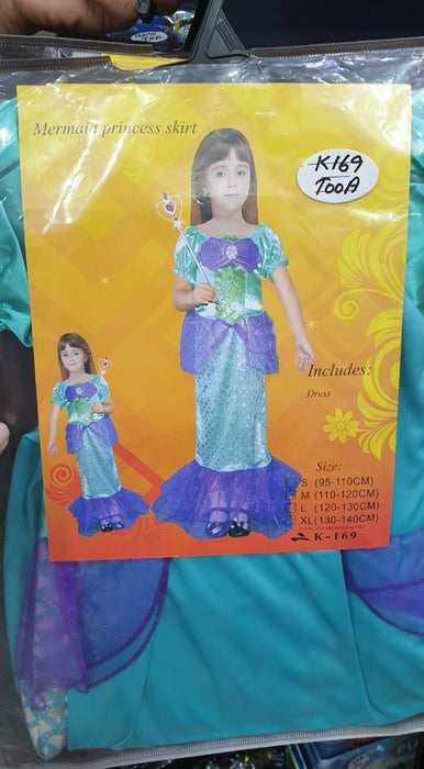 The Mermaid Tail Princess Ariel Dress Cosplay Costume Kids For Girl Fancy Dress