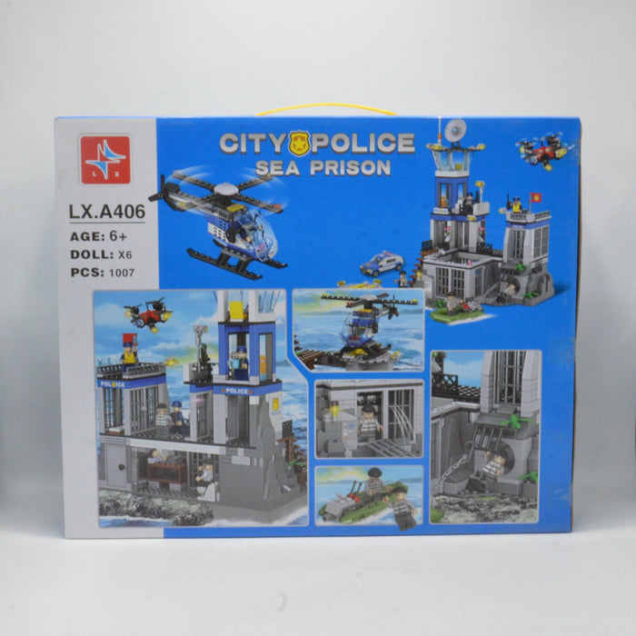 City Police Sea Prison Building Blocks 1007 Pieces