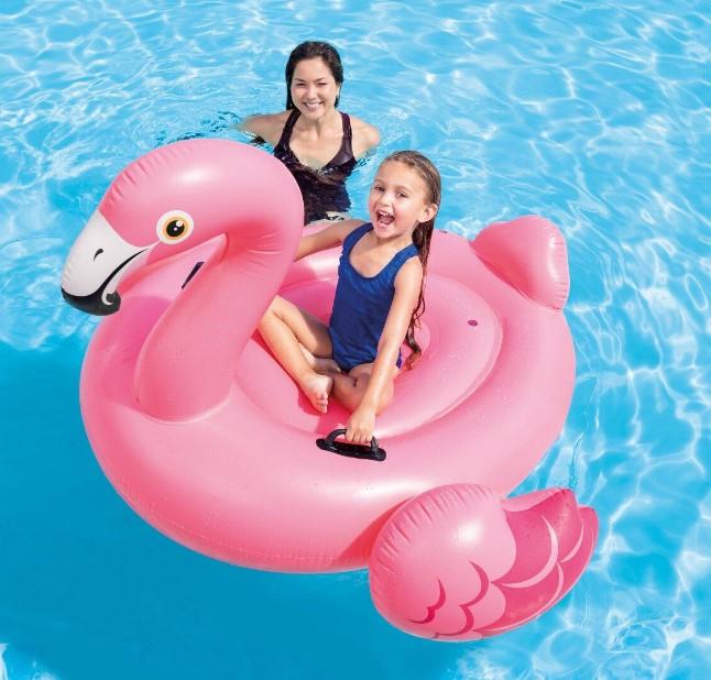 Intex 57558 Flamingo Inflatable Ride-On Swim Pool Float for Kids
