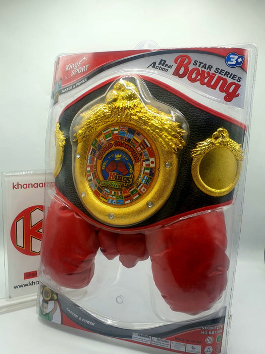 Champions Boxing Belt and Gloves For Kids