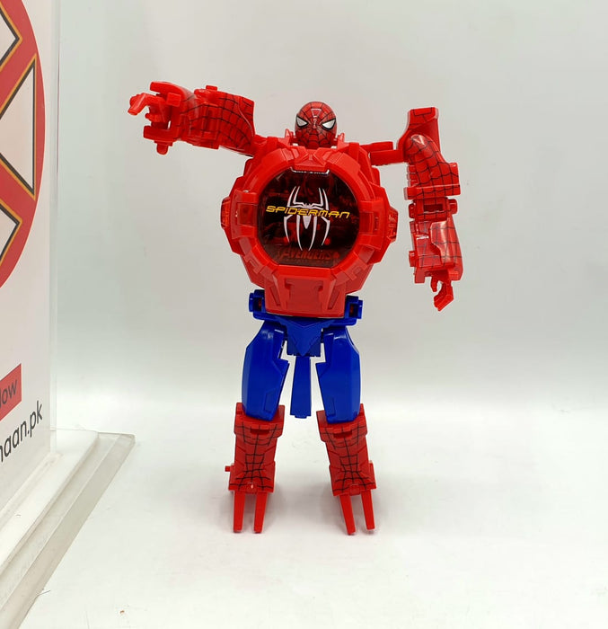 Machine Armor Deformation Series Watch Transform into SpiderMan Robot Toy for kids