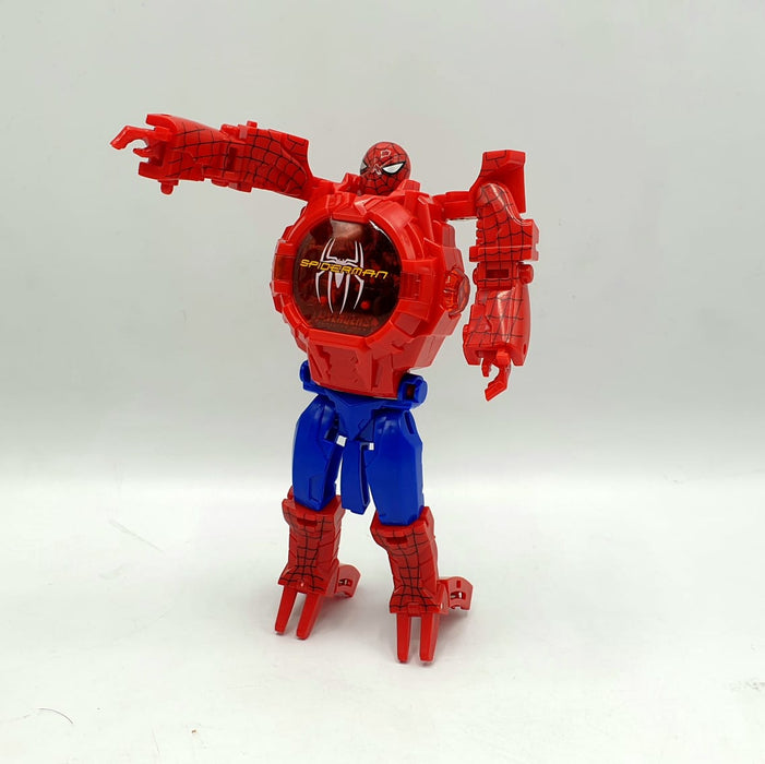 Machine Armor Deformation Series Watch Transform into SpiderMan Robot Toy for kids