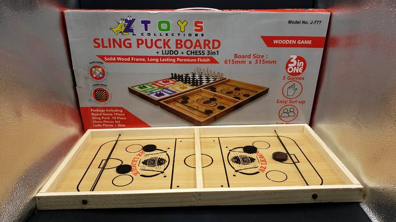 Travel Wooden Board Game 3 in 1