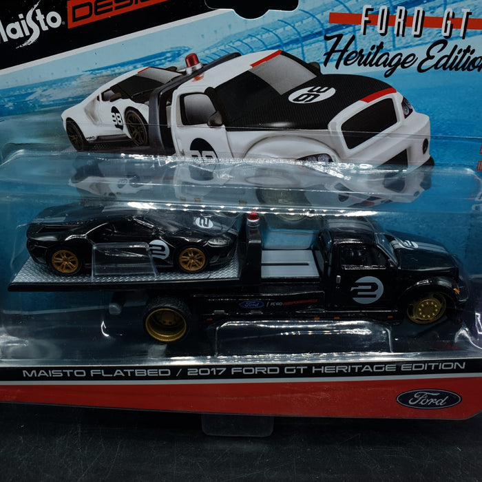 Maisto Flatbed 2017 Ford GT Heritage Edition 1:64 Scale Assorted