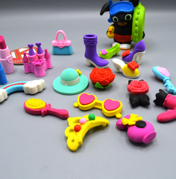 Colorful 20 Objects Eraser Set