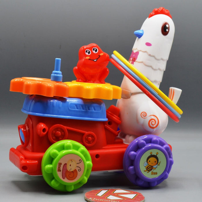 Chicken Multifunctional Early Learning Flashing Cart