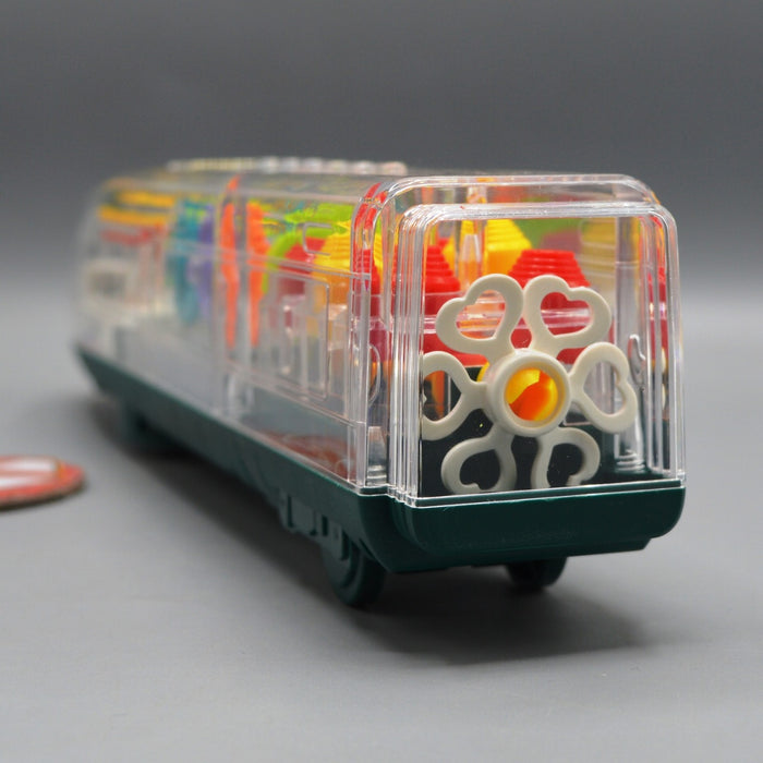 Transparent Gear Train with Light and Sound