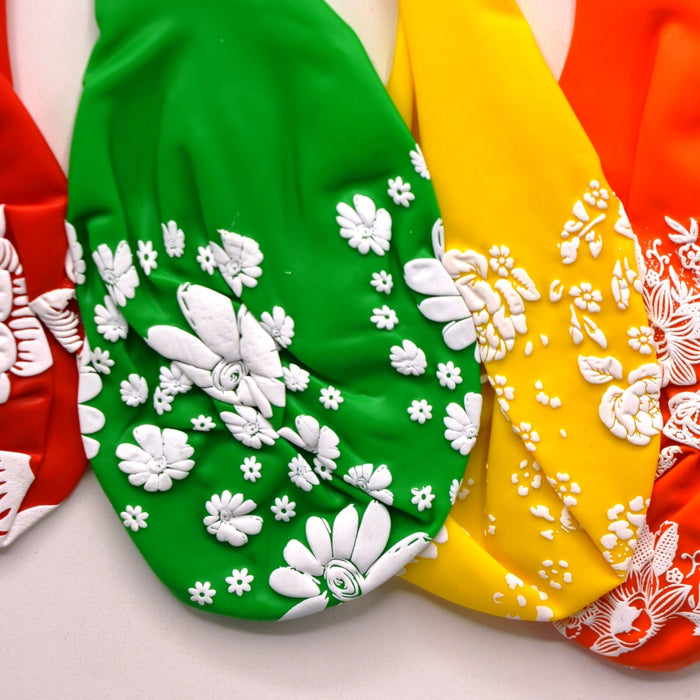 Colorful Flower Embossed Balloons