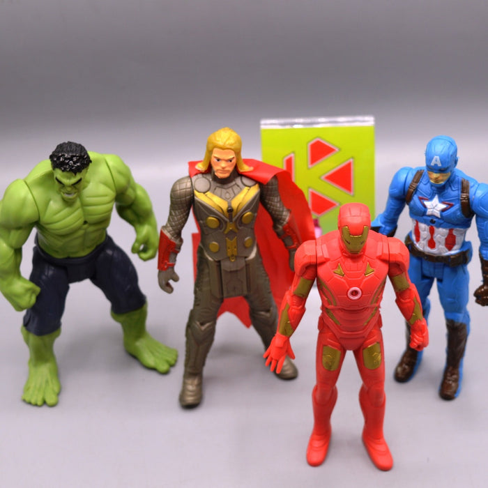 Action Figures Pack of 4 with Light