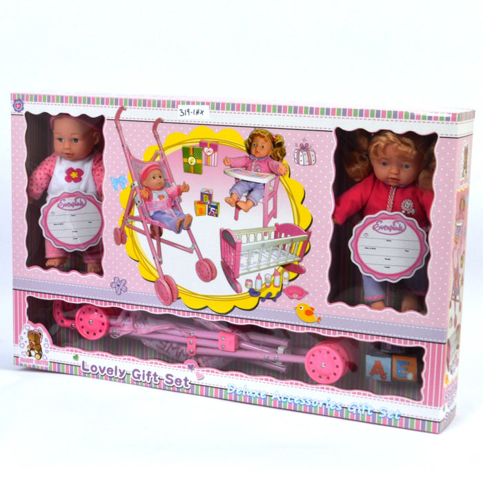 Lovely 2 in 1 Dolls Gift Set