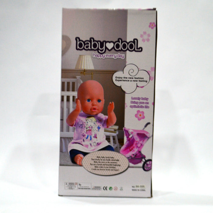 Baby Boy Doll with Carry Cot