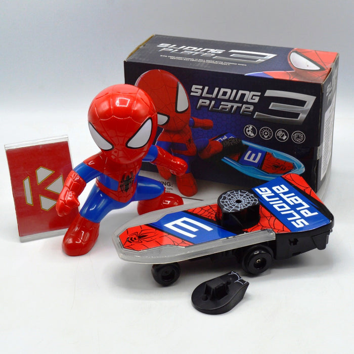 Defective Spider-Man Sliding Plate with Light and Sound