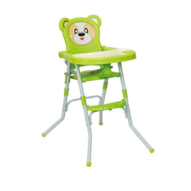 Easy Foldable and Adjustable Baby High Chair Green