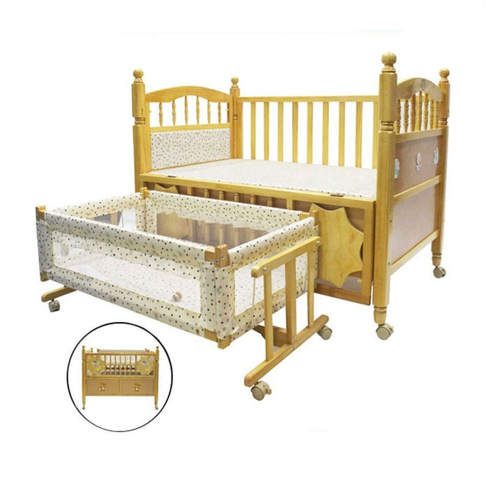Wooden Double Bed Cot With Net