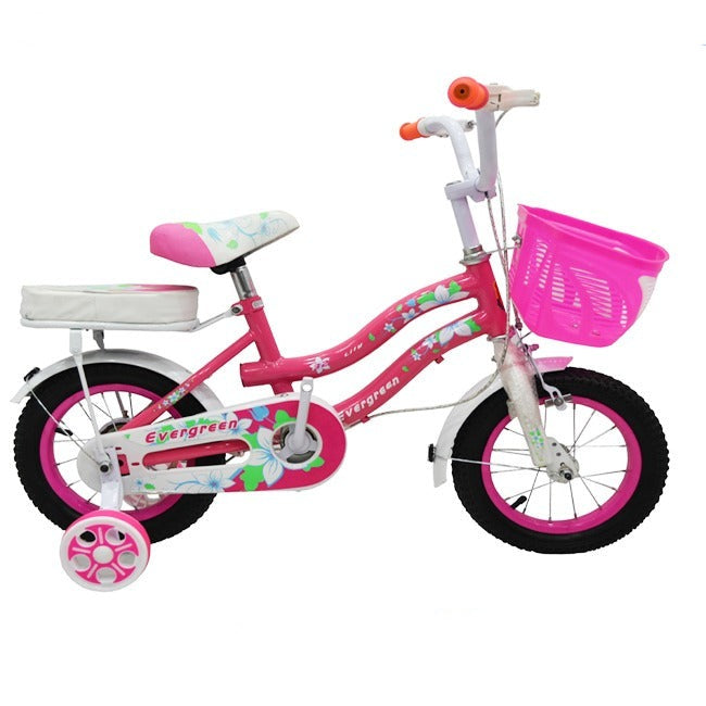 Evergreen Kids Bicycle with Storage Basket - 12''