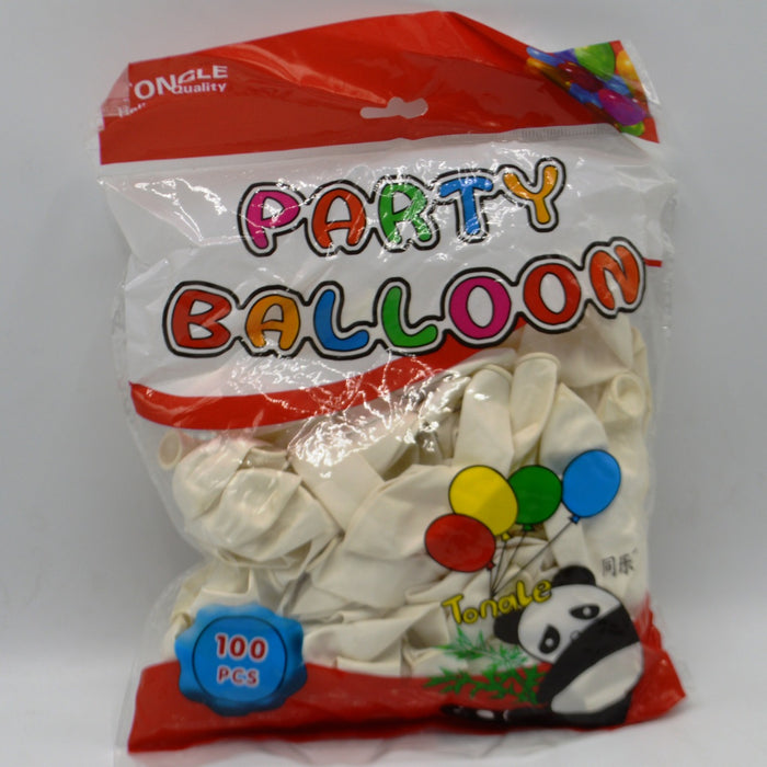 Panda Party Balloon White Color 100 Pcs of Pack