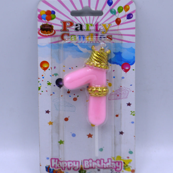 Crown Number 1 Birthday Candle