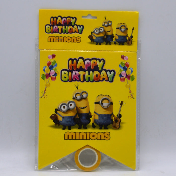 Happy Birthday Character Banner Minions
