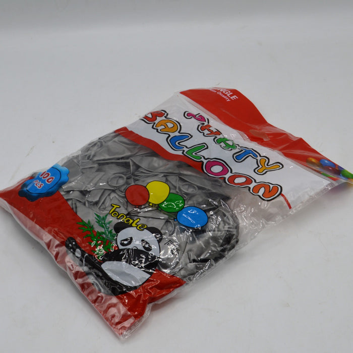 Panda Party Balloon Gray Color 100 Pcs of Pack