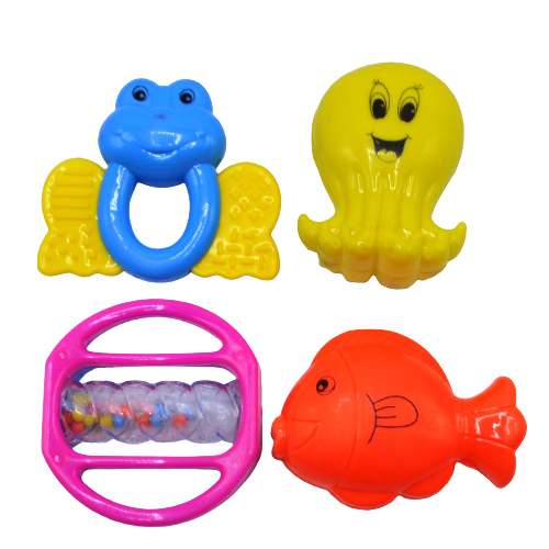 Animal Baby Rattles Pack of 4