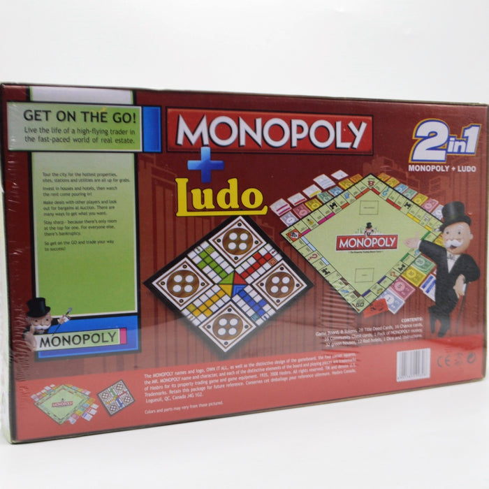 2 in 1 Monopoly + Ludo Trading Board Game