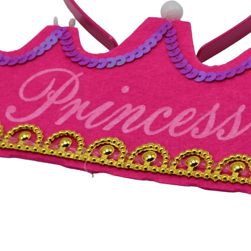 Happy Birthday Led Pink Crown Cap