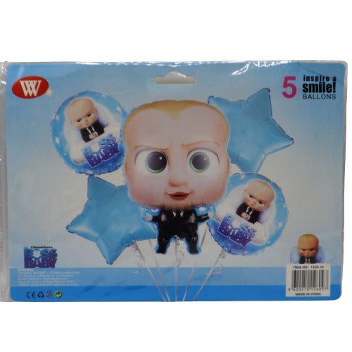 Boss Baby Theme Foil Balloons Pack of 5