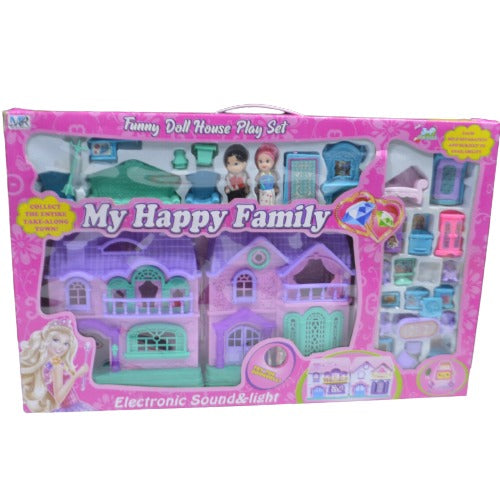 Family Doll House With Light & Sound