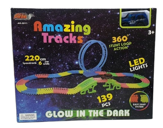 Glowing Car Track Set
