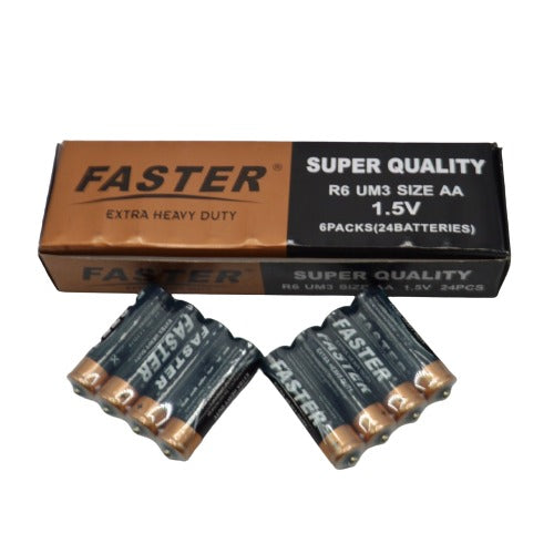 Faster Extra Heavy Duty Batteries Cells Pack of 4