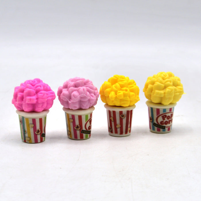 Pop Corn Shape Erasers Pack of 4 Pieces