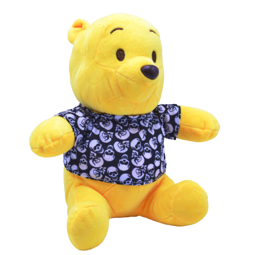 Pooh Bear Black Shirt Soft Stuff Toy