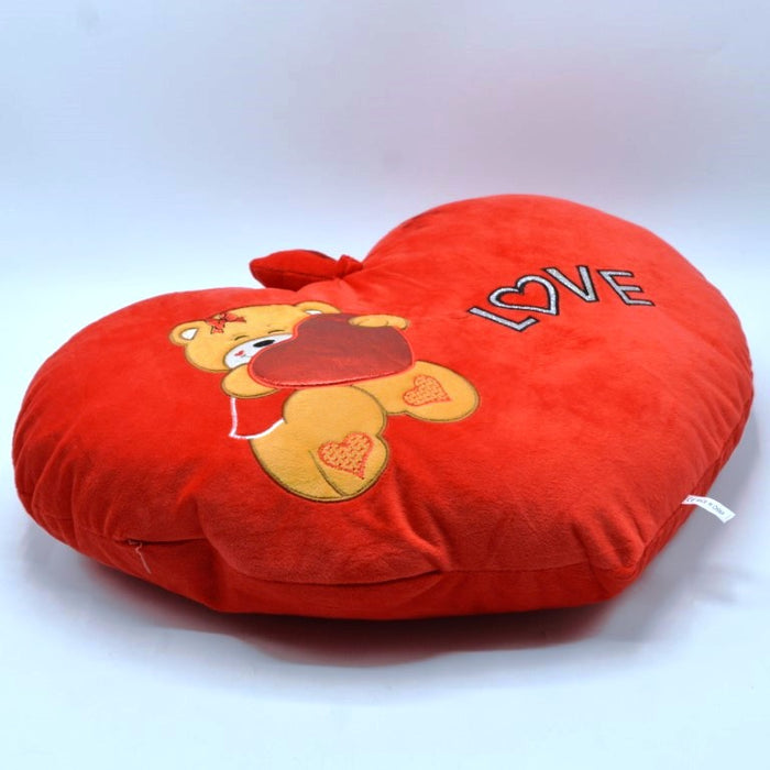 Love Heart Shape With Bear Soft Stuff Pillow