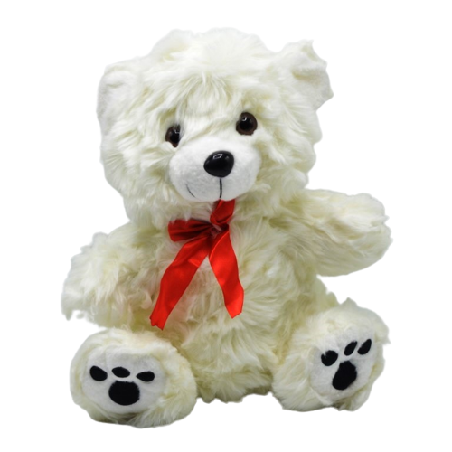Small White Tie Teddy Bear Soft Stuff Toy
