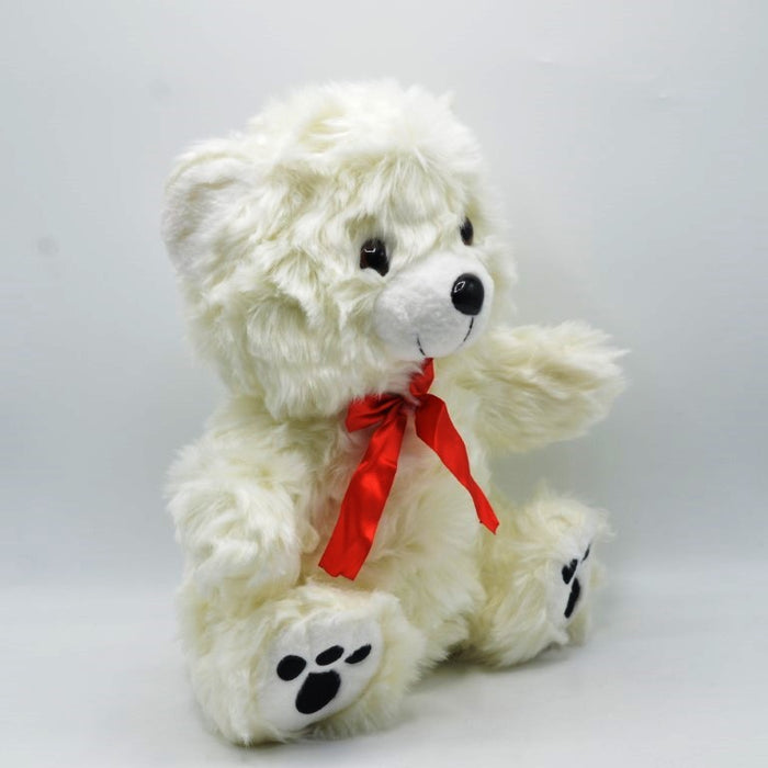 Small White Tie Teddy Bear Soft Stuff Toy