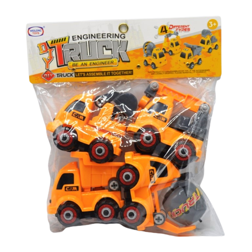 Engineering Construction Truck Pack Of 4