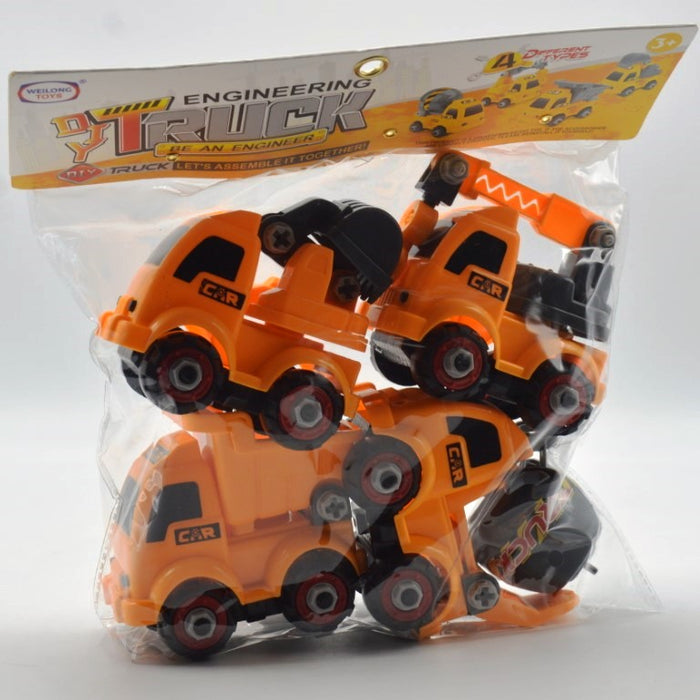 Engineering Construction Truck Pack Of 4