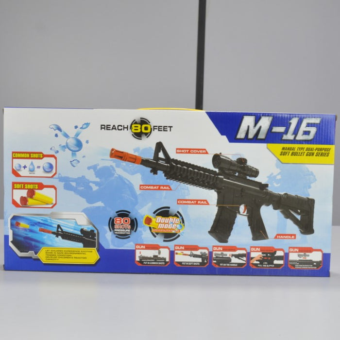 M-16 Manual Dart & Water Shooting Gun