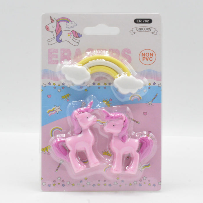 3D Unicorn Theme Eraser Pack Of 3
