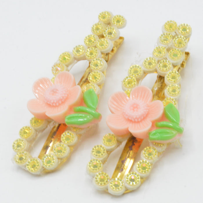 Beads Rose Flower Hair Pins Pack of 2