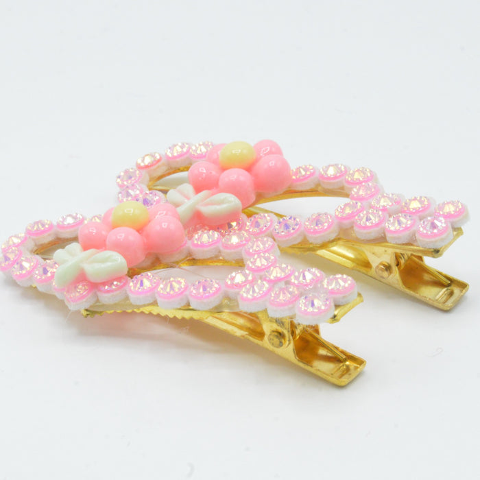 Beads Small Flower Hair Pins Pack of 2