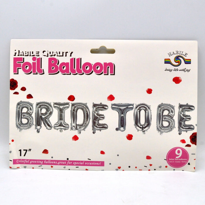Bride To Be 9 Letter Foil Balloons