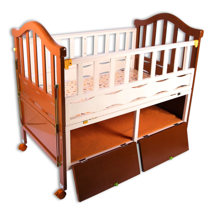 Baby Wooden Cot with Mosquito Net
