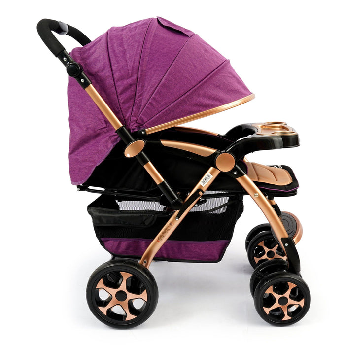 Junior Baby Stroller Purple with Tray