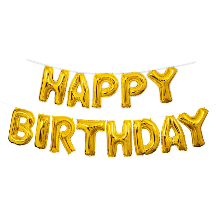 Happy Birthday Golden Foil Balloon